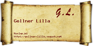 Gellner Lilla névjegykártya